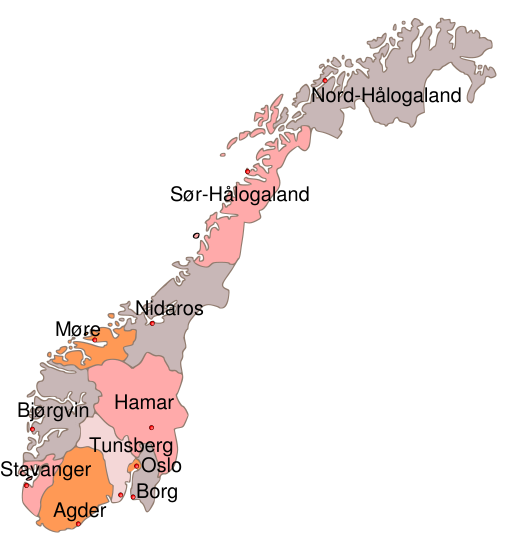 File:Dioceses Church of Norway.png