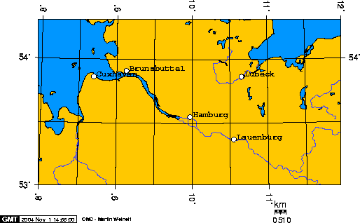 Map of cuxhaven hamburg lauenburg lubeck.png