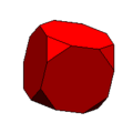 truncated cube: 6 octagon + 8 triangle faces, 24 vertices, 36 edges