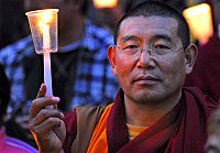Buddhist monk at a pro democracy rally against the Burmese regime in Australia .jpg