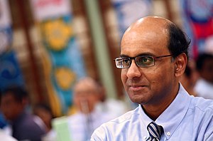 Tharman Shanmugaratnam at the official opening of Yuan Ching Secondary School's new building, Singapore - 20100716.jpg