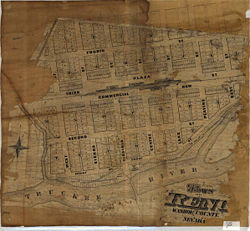 ~ First Map of Reno, April 1868 ~ J.R. Scupham & J.M. Graham, Central Pacific Railroad (courtesy: NHS; DeLaMare Library, UNR)