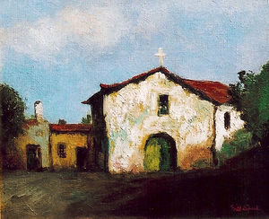 (PD) Painting: Will Sparks Mission San Fernando Rey de España, between 1933 and 1937.