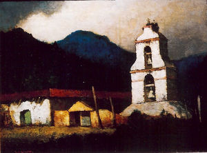 (PD) Painting: Will Sparks Mission Asistencia San Antonio de Pala, between 1933 and 1937.