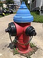2023-08-11 13 19 38 Fire hydrant at the intersection of U.S. Route 1 Business, U.S. Route 206 and Mercer County Route 583 (Princeton Avenue) and Heil Avenue on the border of Trenton and Ewing Township in Mercer County, New Jersey.jpg