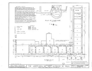 (PD) Drawing: Historic American Buildings Survey A floor plan drawing of the San Antonio de Pala Asistencia as prepared by the Historical American Buildings Survey in 1937.