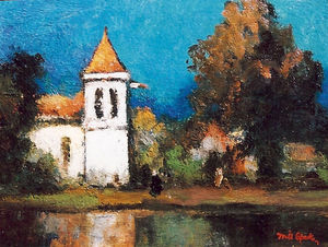 (PD) Painting: Will Sparks Mission San Carlos Borromeo at Monterey, between 1933 and 1937.