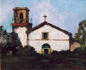 (PD) Painting: Will Sparks Mission San Juan Bautista, between 1933 and 1937.
