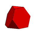 truncated tetrahedron:4 hexagon + 4 triangle faces, 12 vertices, 18 edges