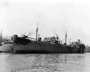 (PD) Photo: United States Navy The Type T2-SE-A2 tanker USNS Mission De Pala (T-AO-114), launched on February 28, 1944.