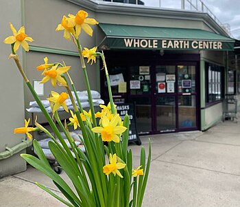 Entryway of Whole Earth Center in Princeton, NJ, in March of 2022.