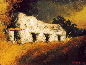 (PD) Painting: Will Sparks Mission Nuestra Señora de la Soledad, between 1933 and 1937.
