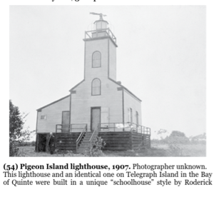 The Pigeon Island lighthouse, in 1907, illustrating the 'schoolhouse style' lighthouse.png