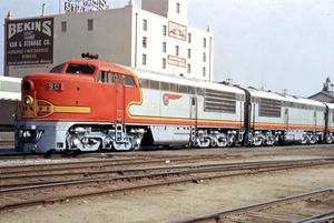 © Photo: Clint Chamberlin The lone A-B-A set of Erie-built locomotives built in May, 1947 for the Atchison, Topeka and Santa Fe Railway hauled a number of consists including those on the San Diegan.