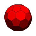 truncated icosahedron: 20 hexagon + 12 pentagon faces, 60 vertices, 90 edges