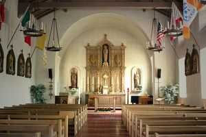 (CC) Photo: Kristie Lauborough The chapel interior at Mission San Rafael Arcángel.
