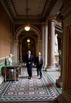The interior of the FCO building around the time William Hague (left) and Peter Ricketts took up their ministerial duties in May 2010.