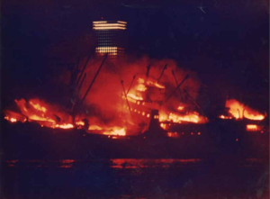 Freighter Union Faith was destroyed by fire on 1969-04-06.png