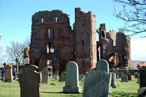 (CC [1]) Photo: Vanessa Chettleburgh The west end of Lindisfarne Priory's 12th-century church