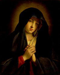 (PD) Painting: Giovanni Battista Salvi da Sassoferrato The Madonna, "Our Lady of Sorrow."